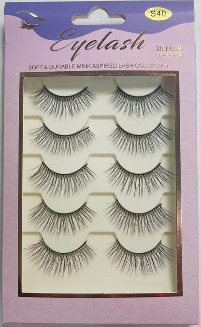 False Eyelashes Pairs False Eyelashes Thick 3D Soft Lashes Soft Smart Eyelash Extensions 5 Pairs 3D Soft Mink Eyelashes Natural Long False Eyelashes Makeup Fake Eye Lashes DIY Extension Tools