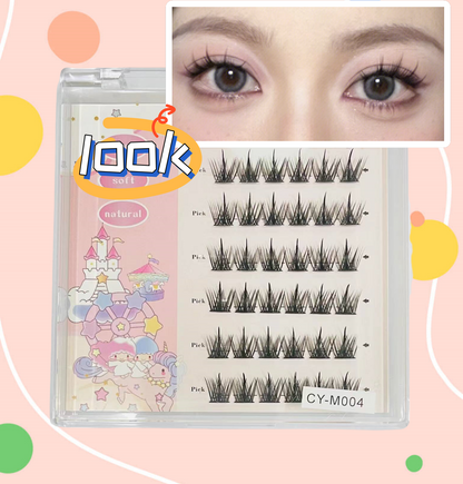 【ส่งจากไทย】ขนตามีกาวในตัว ChicLashes ขนตาปลอมแบบช่อมีกาวในตัว ความงอนแบบ ดวงตาให้ดูกลมโตอย่างธรรม