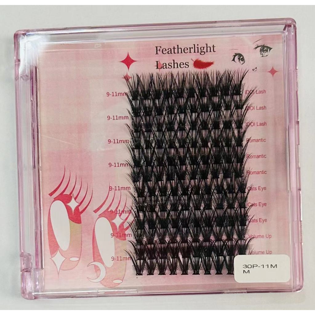 False eyelashes 30D40D 9-15mm [Ready to ship] False eyelashes Natural mink eyelashes for DIY eyelash extensions Best-selling in Korea and Japan in 2023