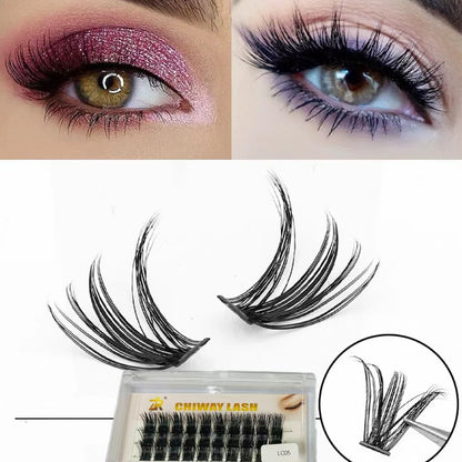 False eyelashes, single cluster fishtail, splicing style, self-grown eyelashes, soft and flexible, natural-looking, 3D false eyelashes, single cluster, for sale