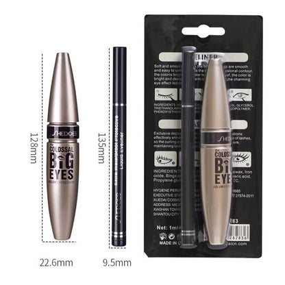 shedoes Mascara cream Eyeliner pencil Mascara cream Eyeliner pencil No makeup, makeup, long thick mascara set anti-sweat, no smudge,