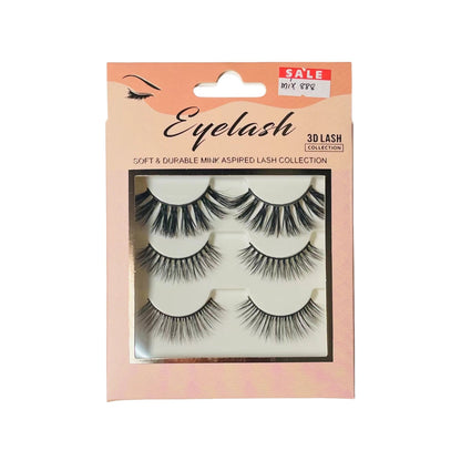 [Thai Seller Ready Stock] 3 Pairs False Eyelashes Natural False Eyelashes Mink Eyelashes Natural 14mm-16mm Eyelashes Handmade Separate Lashes