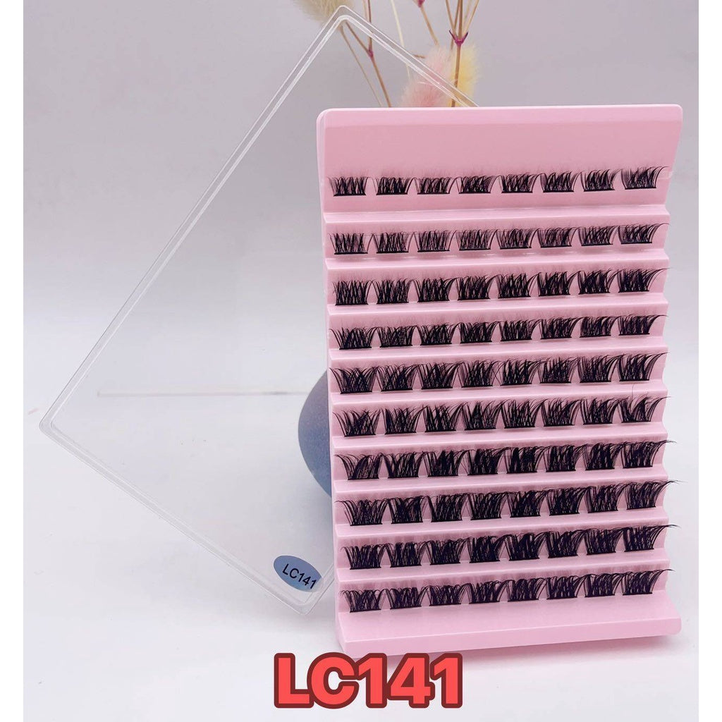 Ten rows of mink velvet false eyelashes large capacity single cluster self-adhesive natural simulation curl thick light European and American