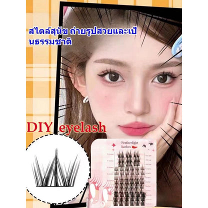 False Eyelashes 8 Rows Mink Eyelashes Thick Soft Natural Looking For Women Soft DIY False Eyelashes Tweezers Set