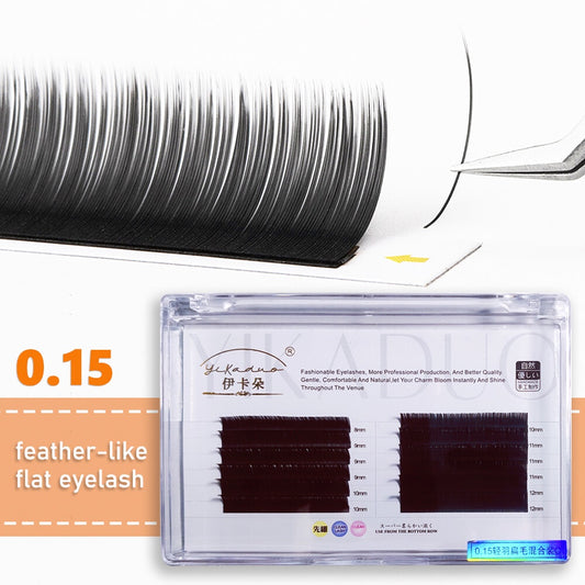 0.15 Single Eyelashes Flat Eyelash Shop Special Japanese Wind Blowing C Curl 8-12mm HYBRID Grafted Eyelashes