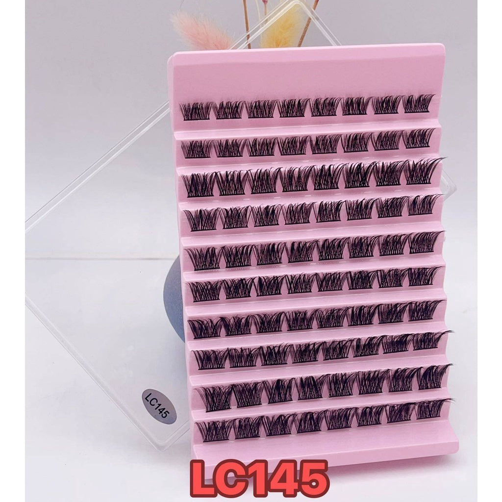 Ten rows of mink velvet false eyelashes large capacity single cluster self-adhesive natural simulation curl thick light European and American