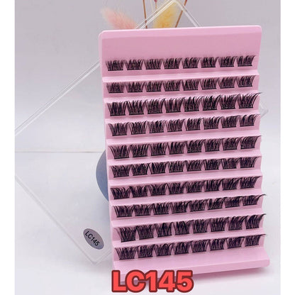 Ten rows of mink velvet false eyelashes large capacity single cluster self-adhesive natural simulation curl thick light European and American