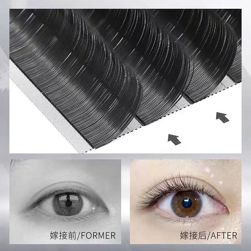 0.15 Single Eyelashes Flat Eyelash Shop Special Japanese Wind Blowing C Curl 8-12mm HYBRID Grafted Eyelashes