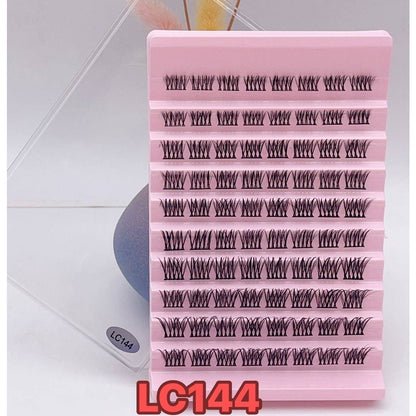 Ten rows of mink velvet false eyelashes large capacity single cluster self-adhesive natural simulation curl thick light European and American