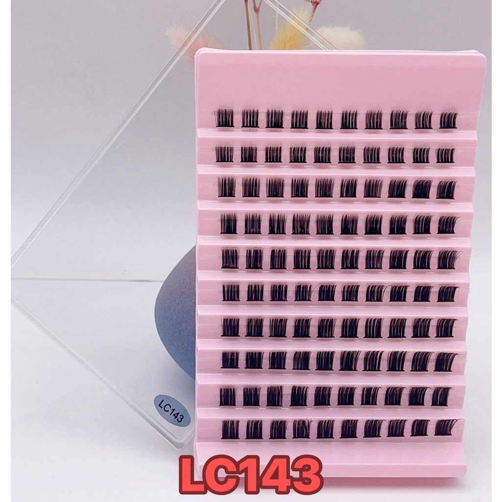 Ten rows of mink velvet false eyelashes large capacity single cluster self-adhesive natural simulation curl thick light European and American