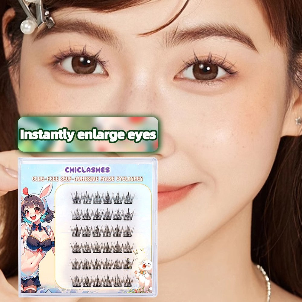 [Shipped from Thailand] Glue-free lower lashes give a sweet and cute look like a cat doll. Glue-free eyelash extensions are suitable for beginners.