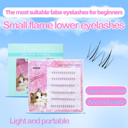 [Shipped from Thailand] Glue-free lower lashes give a sweet and cute look like a cat doll. Glue-free eyelash extensions are suitable for beginners.