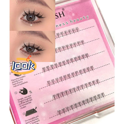 [Shipped from Thailand] Glue-free lower lashes give a sweet and cute look like a cat doll. Glue-free eyelash extensions are suitable for beginners.