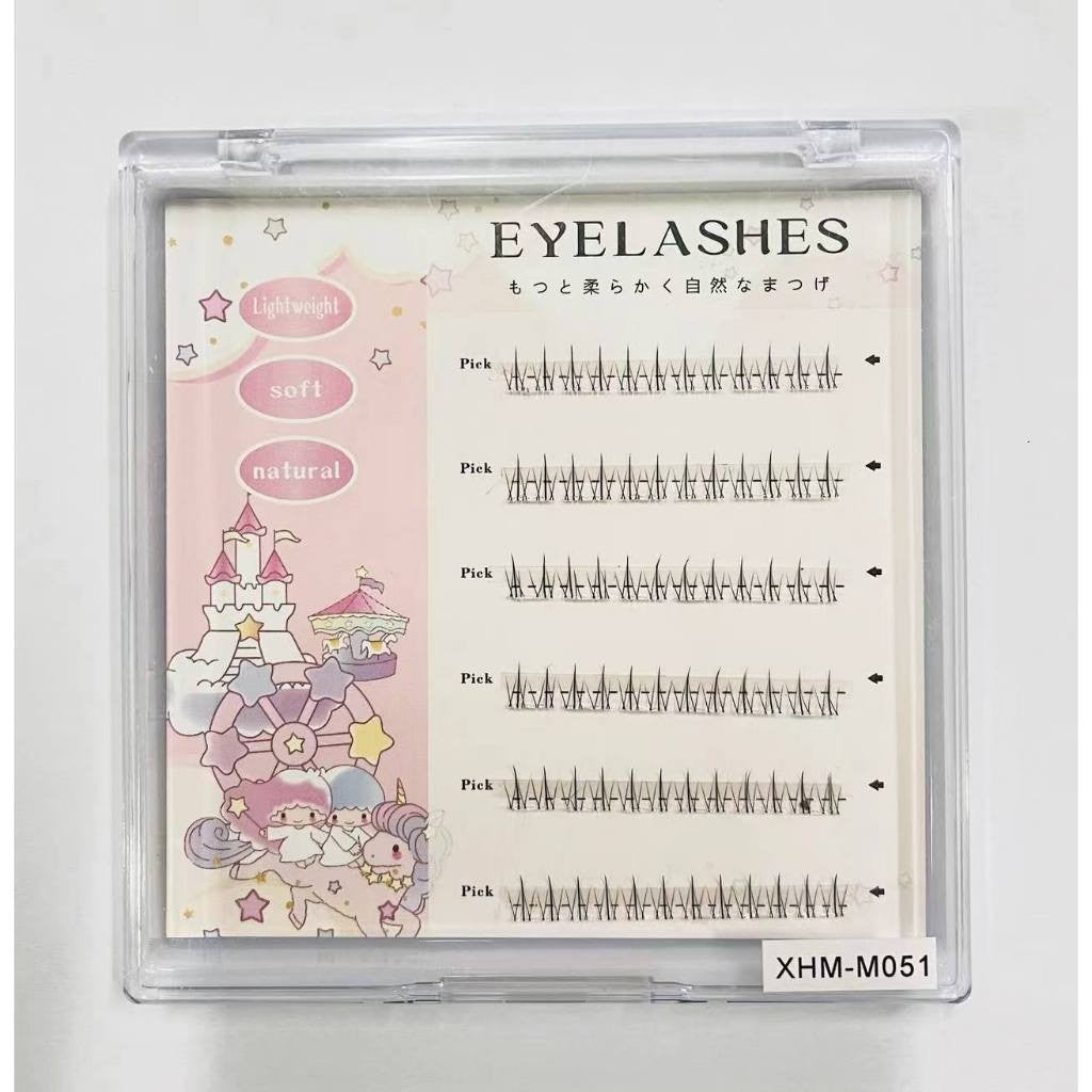 [Shipped from Thailand] Glue-free false eyelashes, self-adhesive false eyelashes, false eyelash clusters, false eyelash extensions, three clusters, single eye in one second