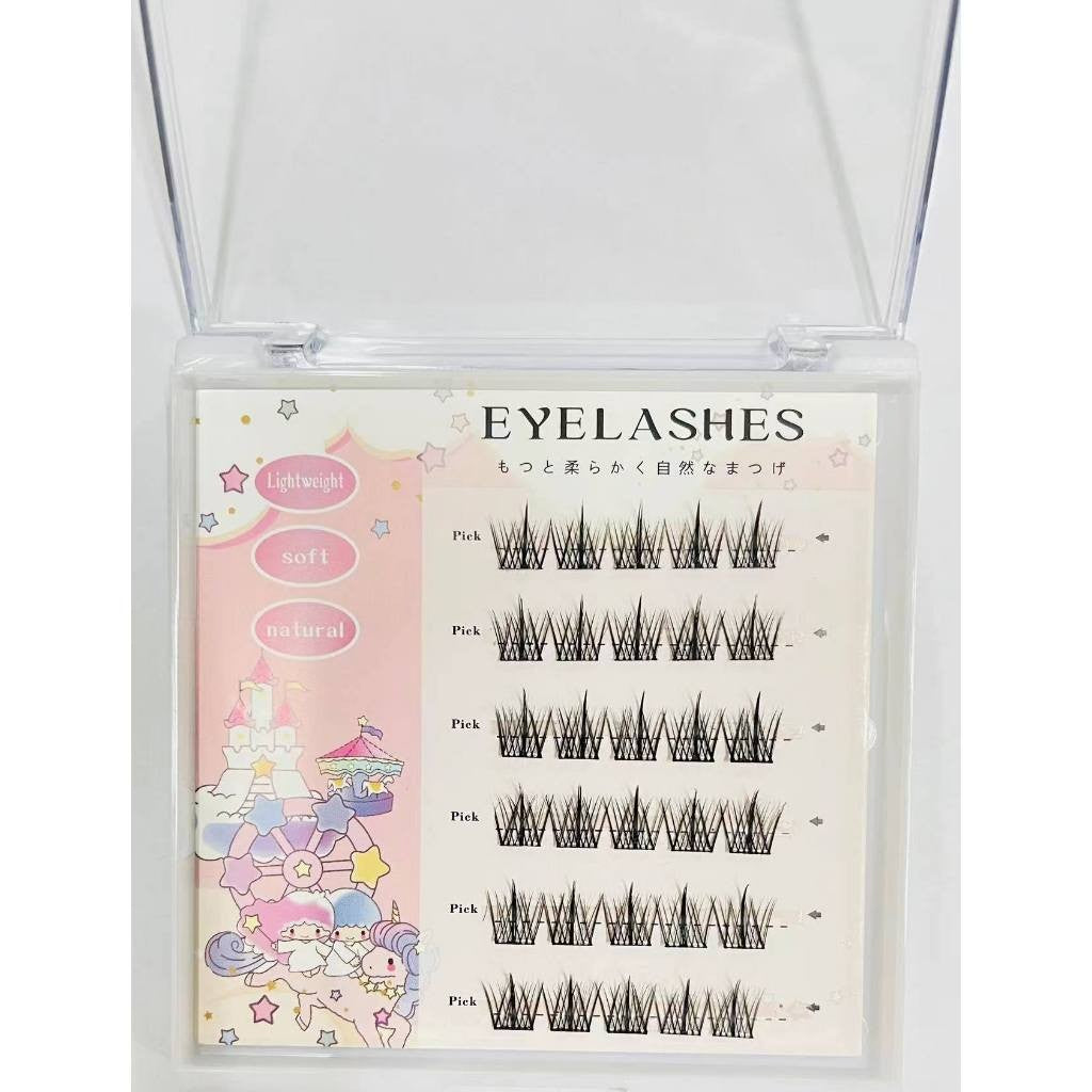 [Shipped from Thailand] Glue-free false eyelashes, self-adhesive false eyelashes, false eyelash clusters, false eyelash extensions, three clusters, single eye in one second