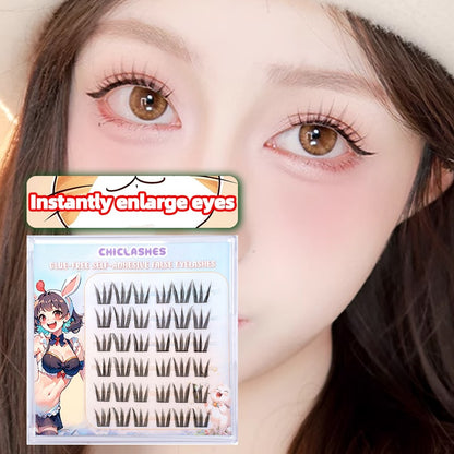 [Shipped from Thailand] Glue-free lower lashes give a sweet and cute look like a cat doll. Glue-free eyelash extensions are suitable for beginners.