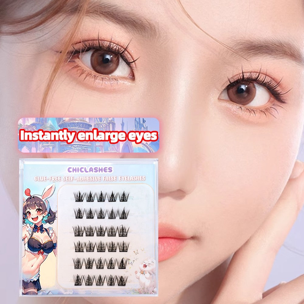 [Shipped from Thailand] Glue-free lower lashes give a sweet and cute look like a cat doll. Glue-free eyelash extensions are suitable for beginners.