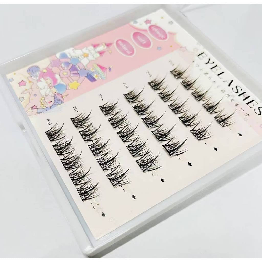 [Shipped from Thailand] Glue-free false eyelashes, self-adhesive false eyelashes, false eyelash clusters, false eyelash extensions, three clusters, single eye in one second