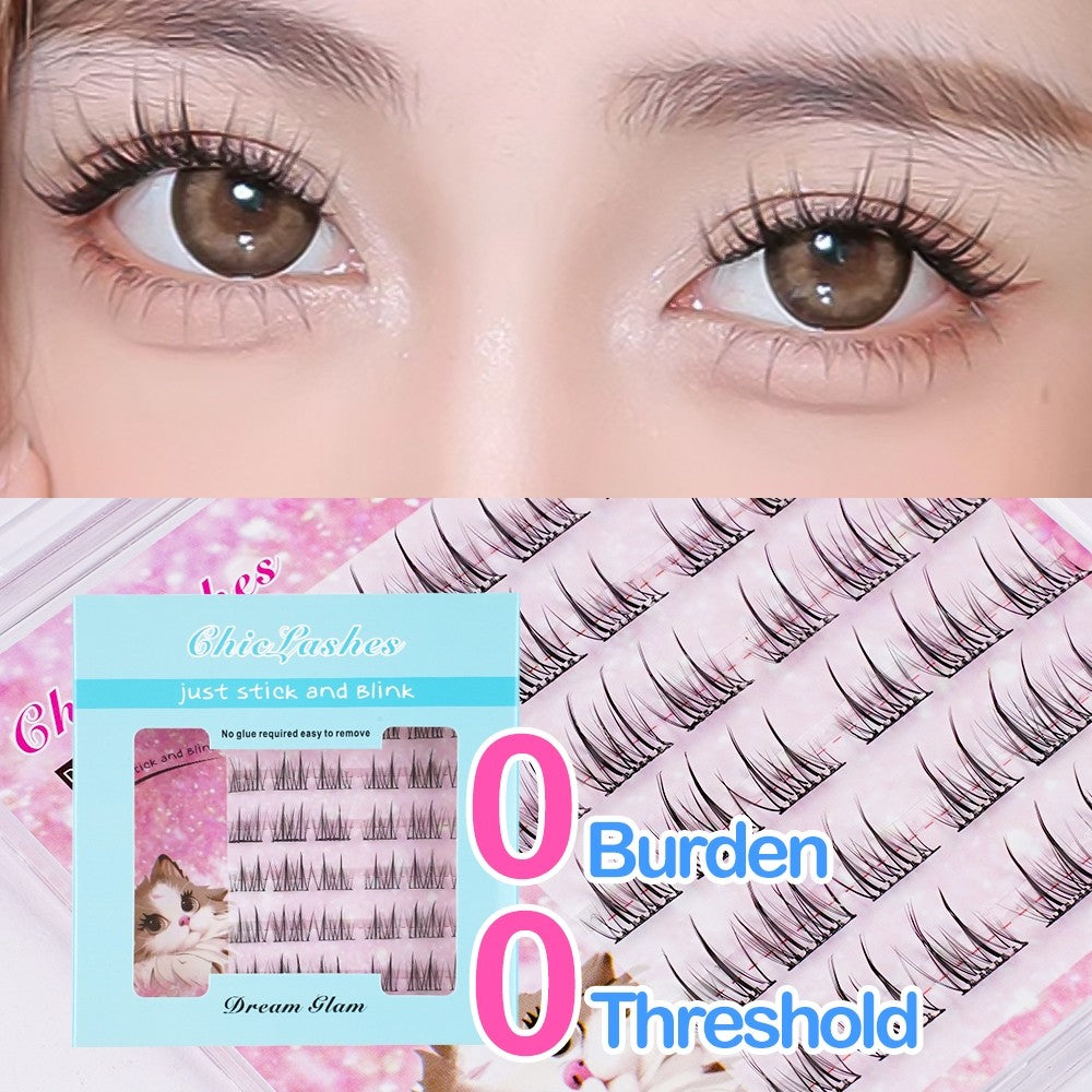 [Shipped from Thailand] Self-adhesive false eyelash mascara, D-shaped curve, glue-free false eyelash extension