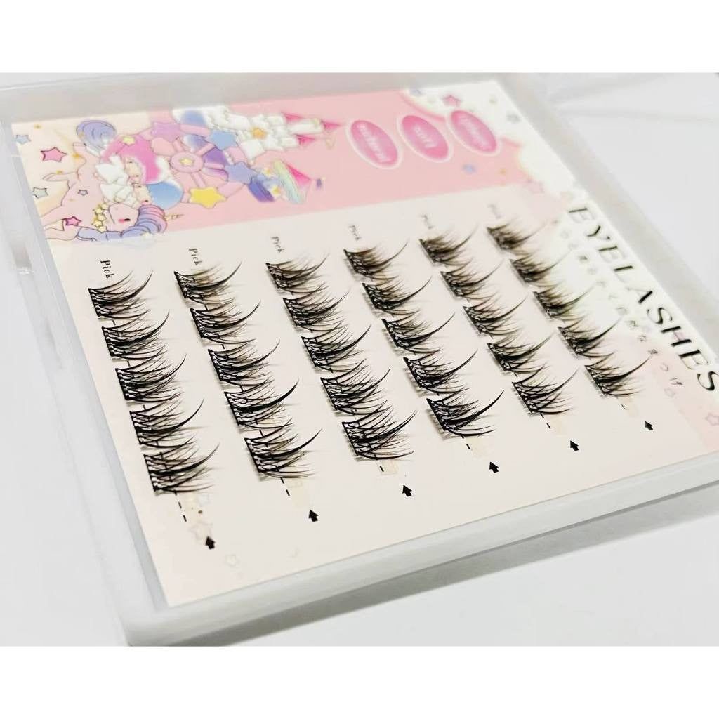 [Shipped from Thailand] Glue-free false eyelashes, self-adhesive false eyelashes, false eyelash clusters, false eyelash extensions, three clusters, single eye in one second