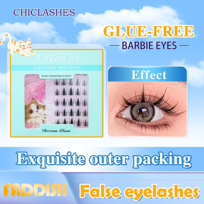 [Shipped from Thailand] Glue-free lower lashes give a sweet and cute look like a cat doll. Glue-free eyelash extensions are suitable for beginners.