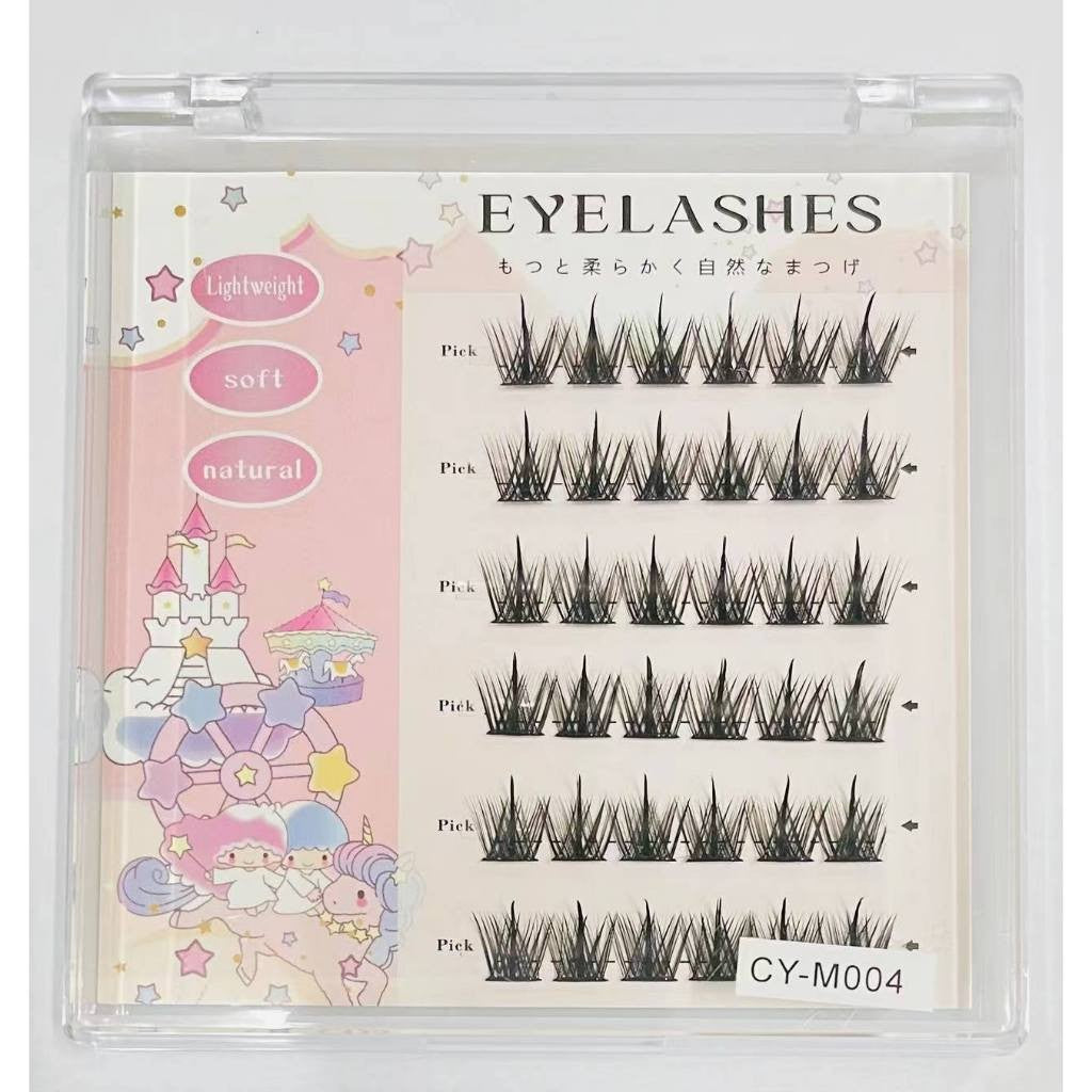 [Shipped from Thailand] Glue-free false eyelashes, self-adhesive false eyelashes, false eyelash clusters, false eyelash extensions, three clusters, single eye in one second