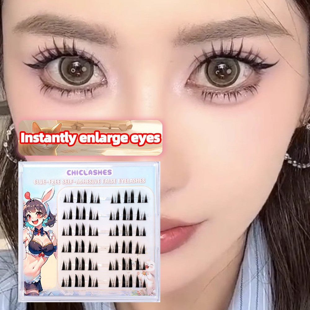 [Shipped from Thailand] Glue-free lower lashes give a sweet and cute look like a cat doll. Glue-free eyelash extensions are suitable for beginners.