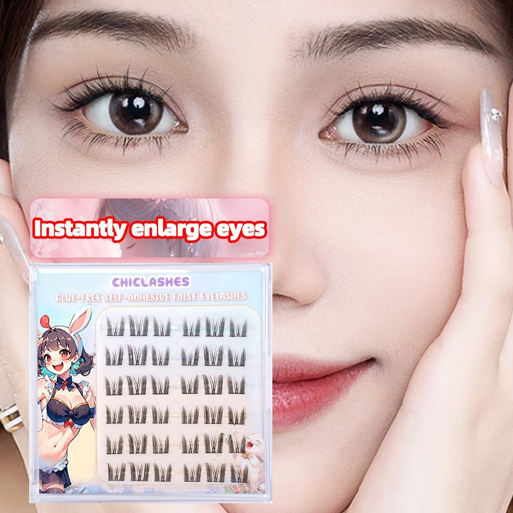 [Shipped from Thailand] Glue-free lower lashes give a sweet and cute look like a cat doll. Glue-free eyelash extensions are suitable for beginners.