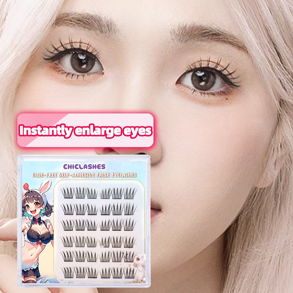 [Shipped from Thailand] Glue-free lower lashes give a sweet and cute look like a cat doll. Glue-free eyelash extensions are suitable for beginners.