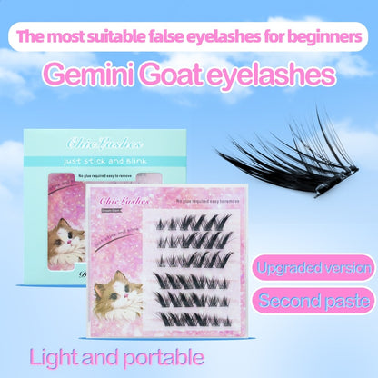 [4pcs] Glue-free false eyelashes, self-adhesive false eyelashes for beginners can keep the false eyelashes naturally bright 8~13mm