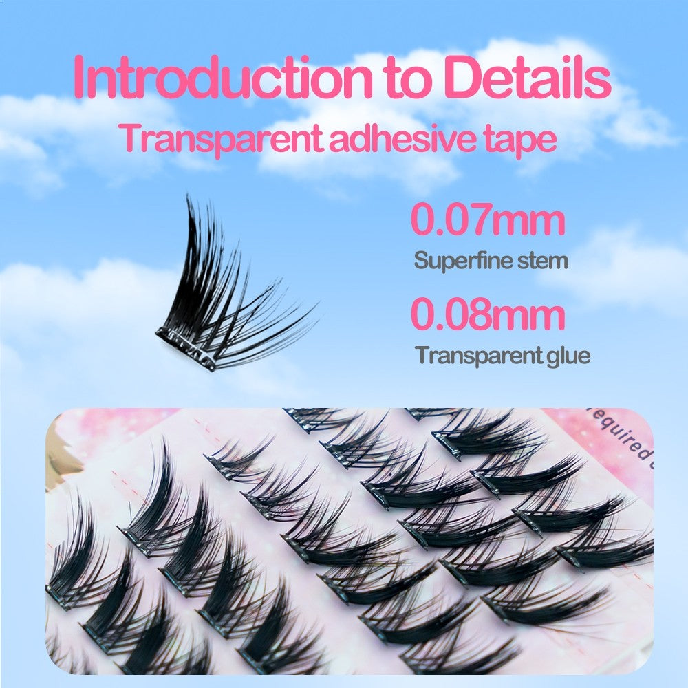 [4pcs] Glue-free false eyelashes, self-adhesive false eyelashes for beginners can keep the false eyelashes naturally bright 8~13mm