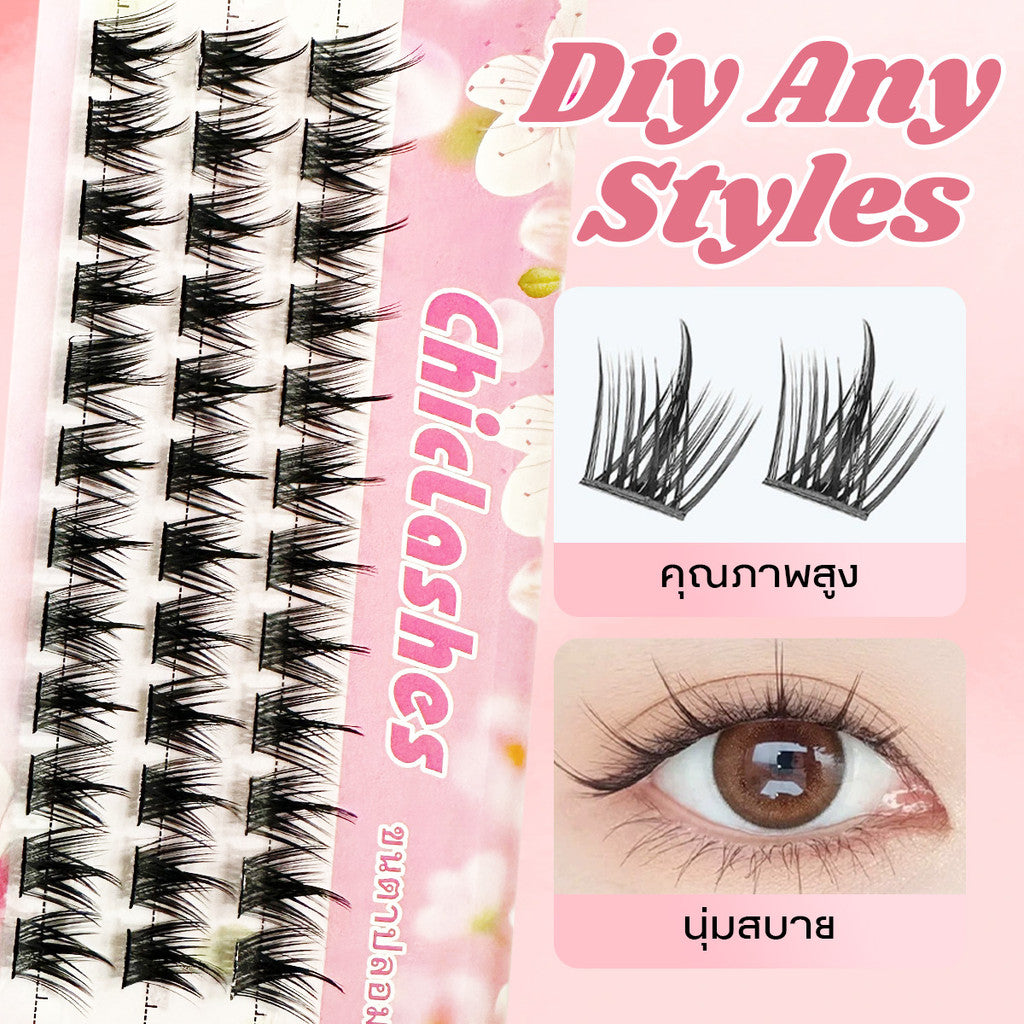 ❀Chic ใหม่ขนตาปลอมธรรมชาติ C Curve 3r  ตุ๊กตาบาร์บี้ขนตา DIY ขนตาปลอม Eyelash Extension แต่งหน้าช่อดอกไม้ขนตา