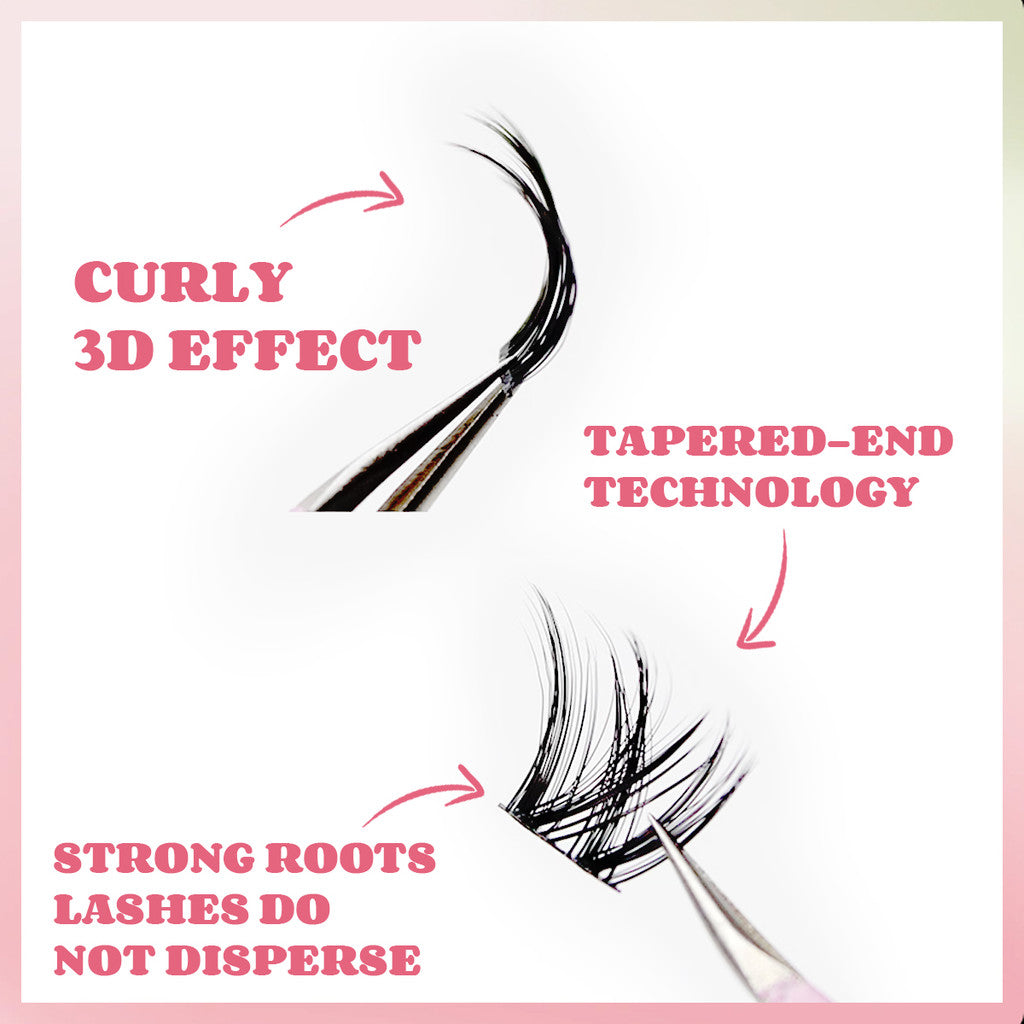 ❀Chic ใหม่ขนตาปลอมธรรมชาติ C Curve 3r  ตุ๊กตาบาร์บี้ขนตา DIY ขนตาปลอม Eyelash Extension แต่งหน้าช่อดอกไม้ขนตา