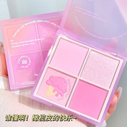 XIXI blush eyeshadow eyeshadow palette highlighter eyeshadow palette waterproof shimmer blusher powder