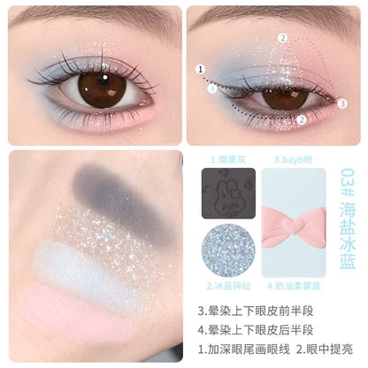 XIXI Eyeshadow Eyeshadow Palette Matte Shimmer Pearly Clear Pigment 4 Colors