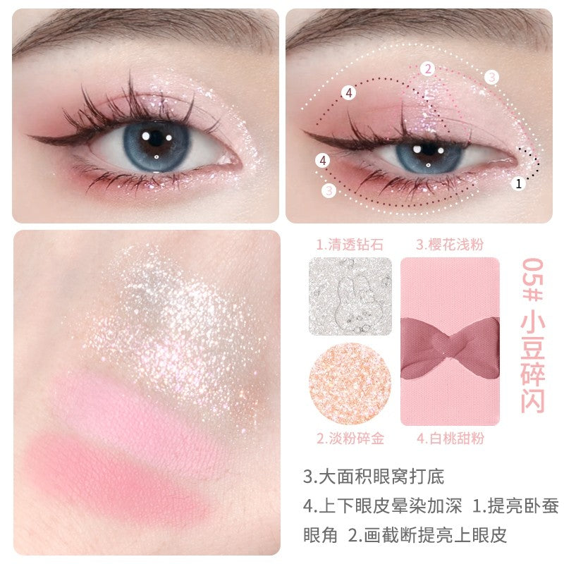 XIXI Eyeshadow Eyeshadow Palette Matte Shimmer Pearly Clear Pigment 4 Colors