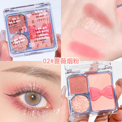 XIXI Eyeshadow Eyeshadow Palette Matte Shimmer Pearly Clear Pigment 4 Colors