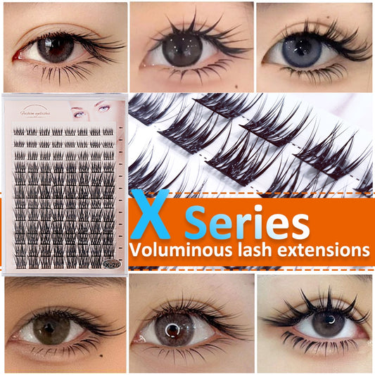 False eyelashes, artificial mink, stand-alone, thick eyelashes, natural, makeup, eyelash extensions, false eyelashes, 12 rows, large capacity 8mm-16mm