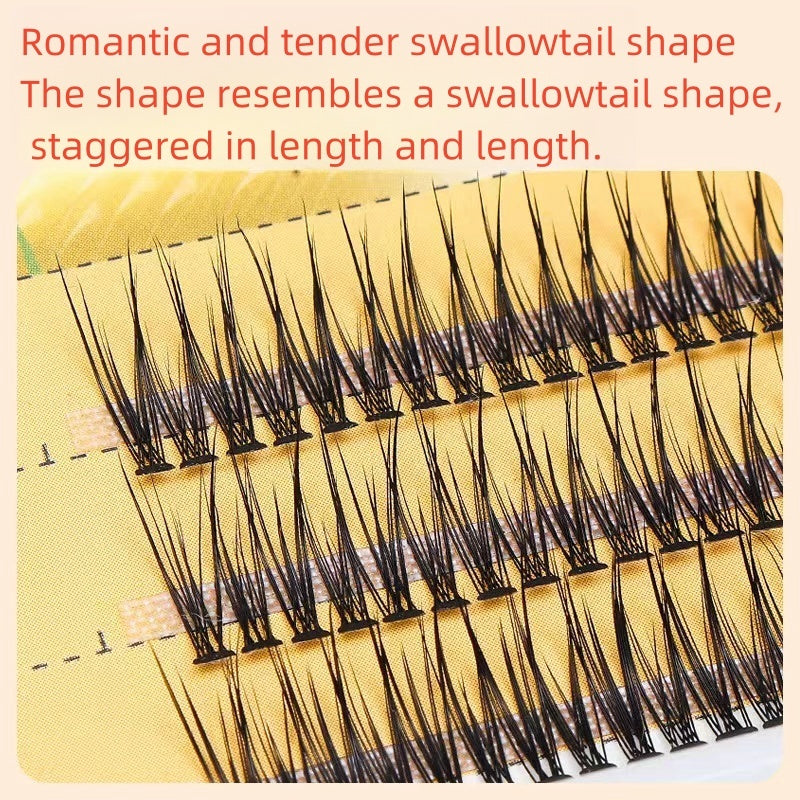 ขนตาปลอมทรงหางแฉก ขนตาปลอมช่อ ขนตาปลอมหนาเป็นธรรมชาติSwallowtail-shaped false eyelashes False eyelashes bouquet Thick