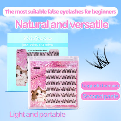 [Shipped from Thailand] Self-adhesive false eyelash mascara, D-shaped curve, glue-free false eyelash extension