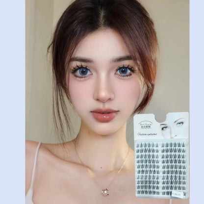 False eyelashes, thick, half-blood, black, European, American style, large eyelashes, 3 on each side, easy to apply, beautiful and fast, cute and lovely eyelashes