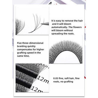 FIVE-L eaf Clover eyelash grafting YY Clover mixed thick pack Y-shaped 5D Four-Leaf Clover super soft hair eyelashes Store special