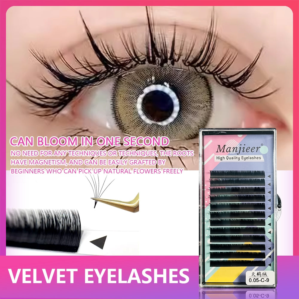 0.05 Velvet Eyelashes, Single Eyelashes, Multiple Roots, Special for Beautiful Eyelashes, Sunflowers, Cartoon Eyes, False Eyelashes, Cartoon Style Eyelashes of Internet Celebrities