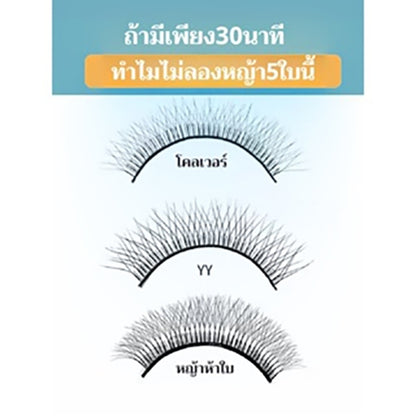 โคลเวอร์ห้าใบ 5D ต่อขนตาผมนุ่มพิเศษรากไม่กระจัดกระจาย โคลเวอร์ 5 ใบ y-type yy clover แพ็คเกจผสมพิเศษสำหรับร้านขนต