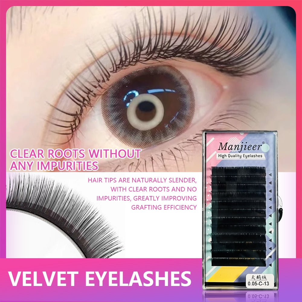 0.05 Velvet Eyelashes, Single Eyelashes, Multiple Roots, Special for Beautiful Eyelashes, Sunflowers, Cartoon Eyes, False Eyelashes, Cartoon Style Eyelashes of Internet Celebrities