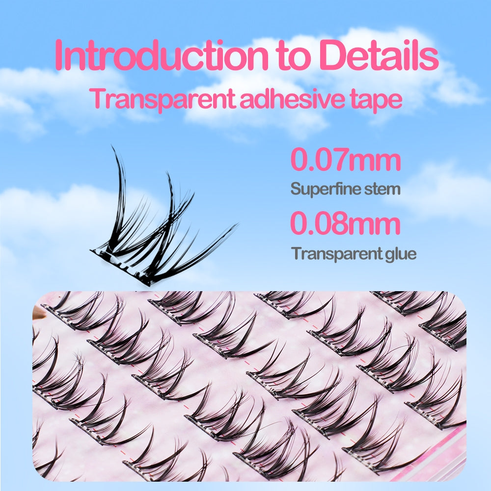 [Shipped from Thailand] Self-adhesive false eyelash mascara, D-shaped curve, glue-free false eyelash extension