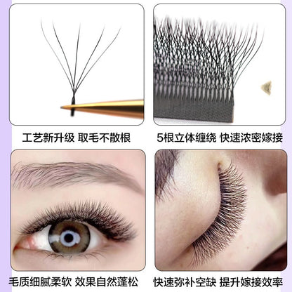 False Eyelashes W Shape 5D Premium False Eyelashes 5D W Shape Bouquet Eyelash Extensions