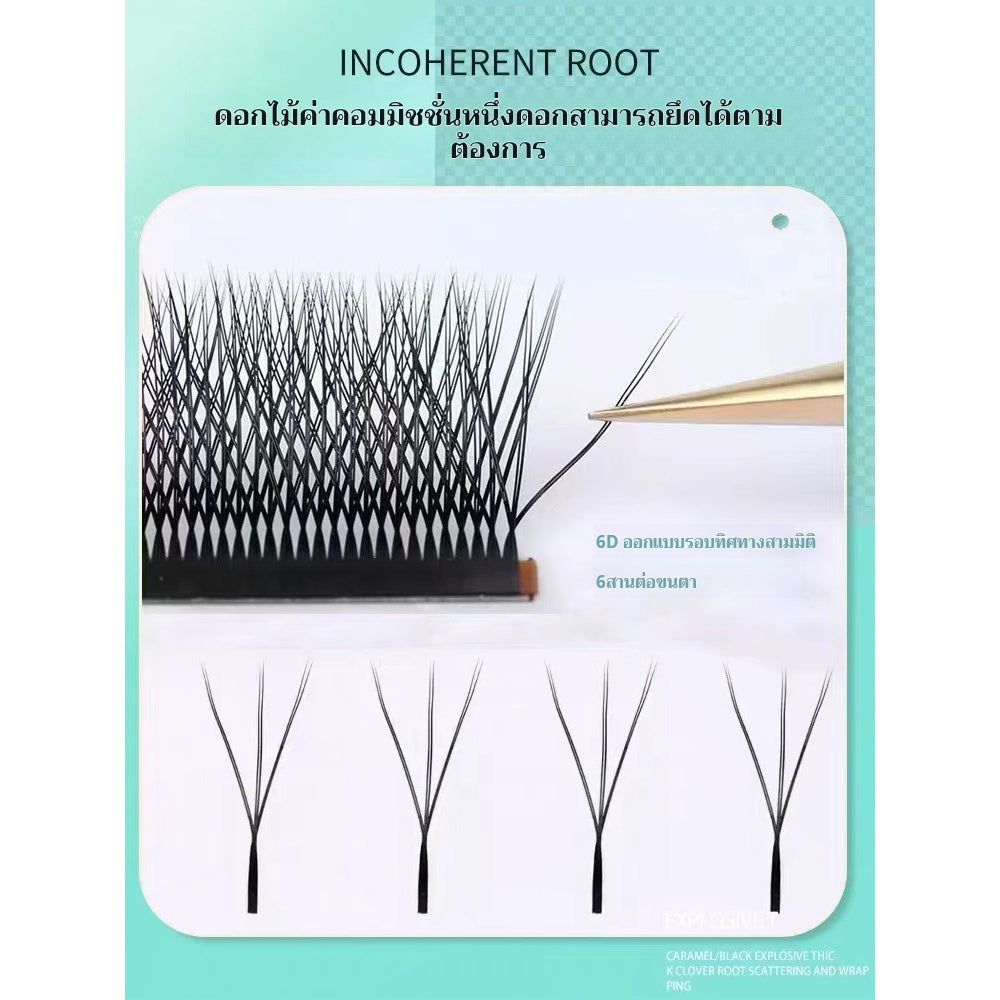 False Eyelashes Mink Lashes 4D W For Eyelash Extensions False Eyelashes 4D W Shape 0.05mm D Bouquet For Eyelash Extensions