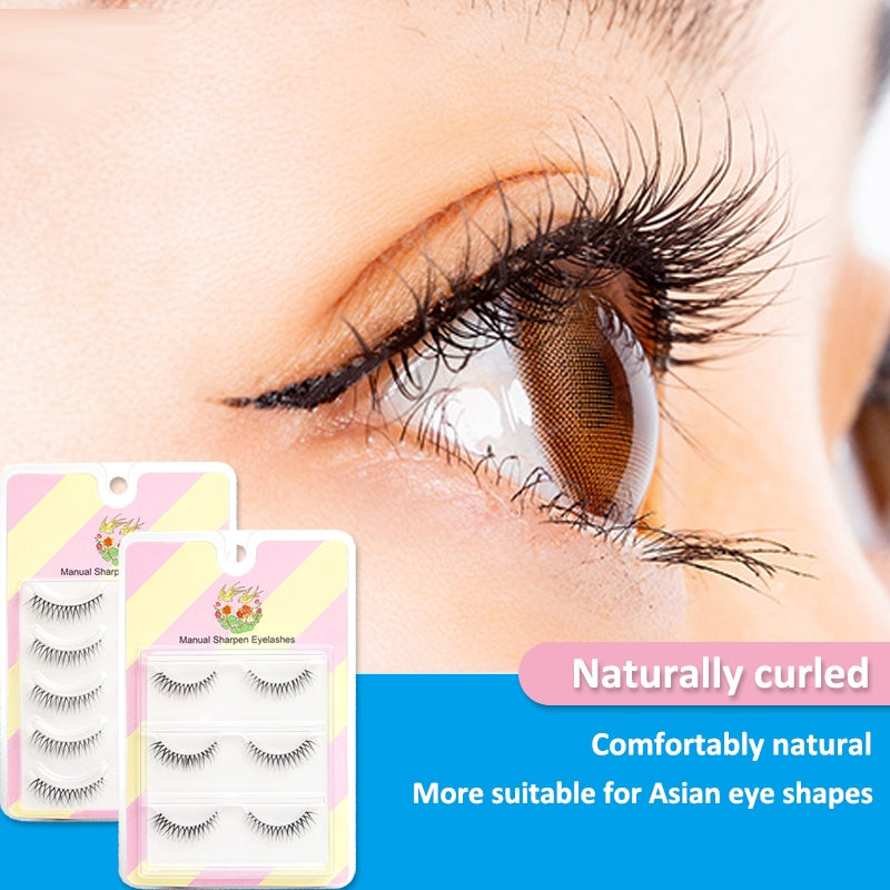 5D False Eyelashes Natural False Eyelashes Eyelashes Mink Eyelashes Natural 3 Pairs Eyelashes [Thai Seller Ready Stock]