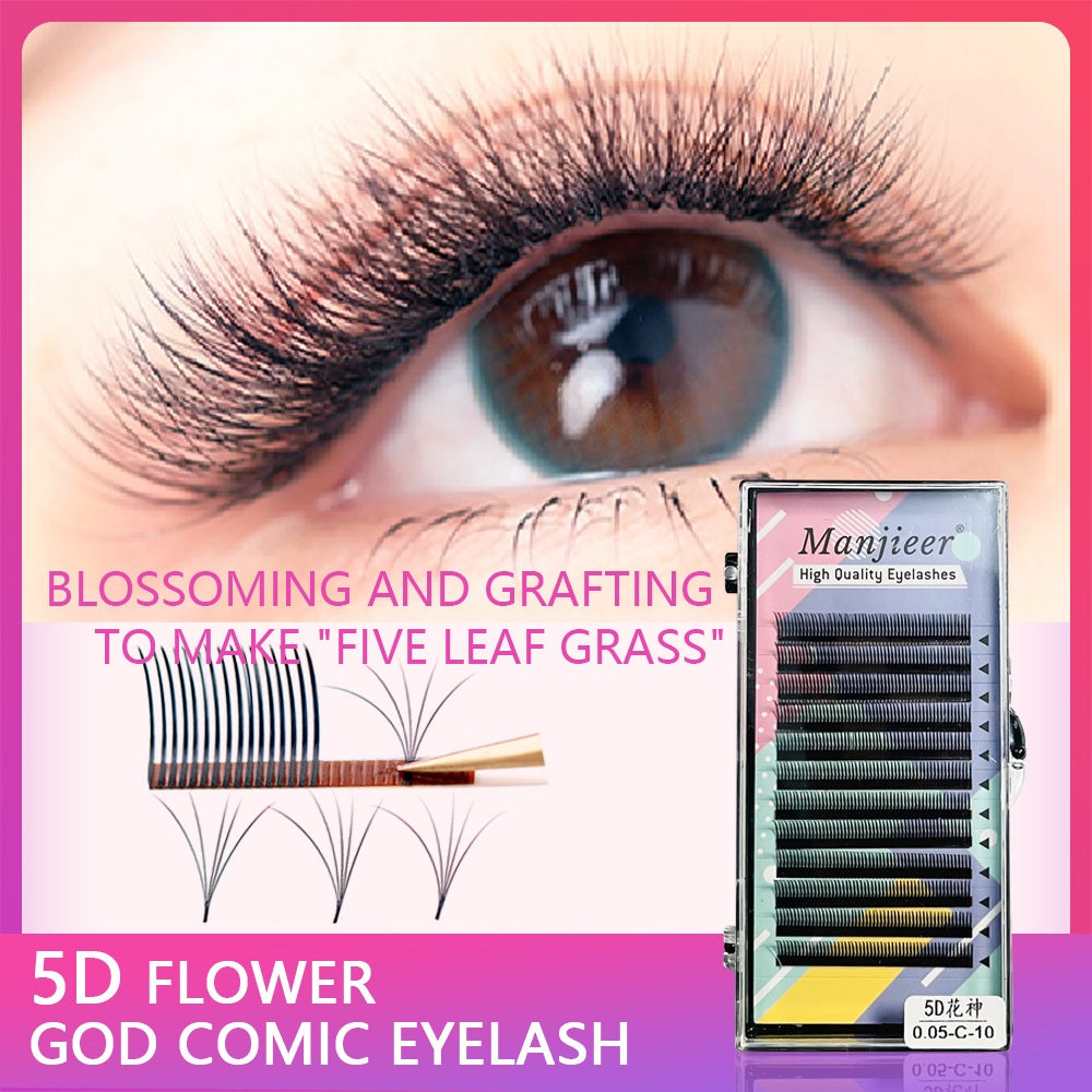 5d flower god grafted eyelashes fairy hair Japanese cartoon sunflower style single root velvet eyelashes multi-store special